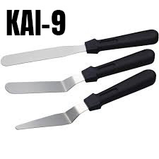 3'lü Palet Bıçağı Seti, Paslanmaz Çelik, Gümüş/Siyah, 28 x 18 x 18 cm, 3 Adet